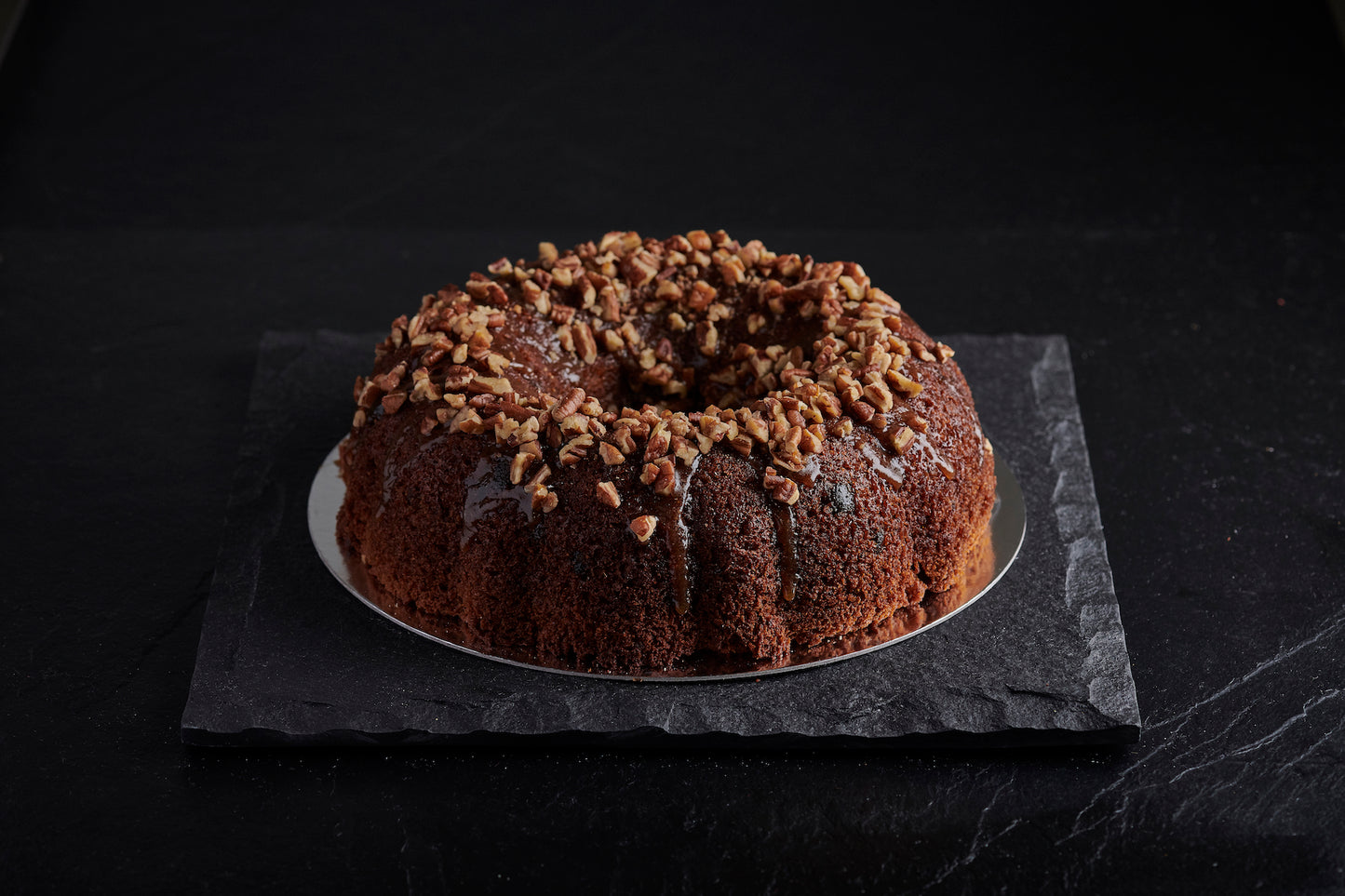 Vegan and Gluten Free Banana Toffee Pecan Bundt