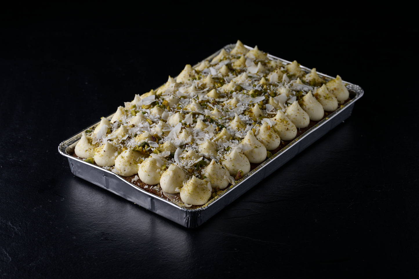 Coconut, Lime, Pistachio & Courgette Traycake