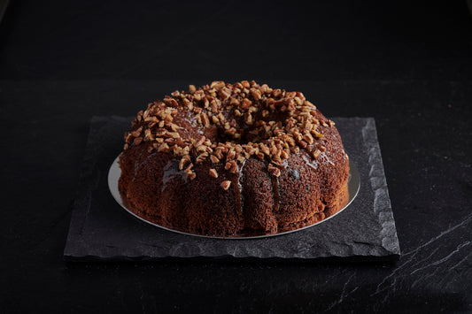 Vegan and Gluten Free Banana Toffee Pecan Bundt