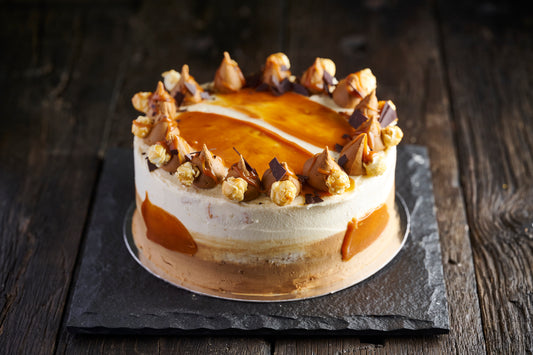 Salted Caramel & Popcorn Latte Cake