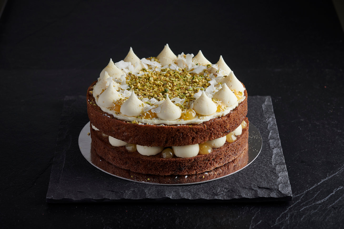 Coconut, Lime, Pistachio & Courgette Cake